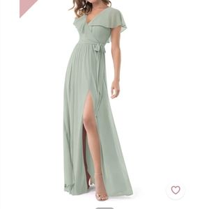 Azazie Bridesmaid Jael Dress in Silver